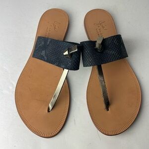 Joie A La Plage Black Leather Thong Sandals
